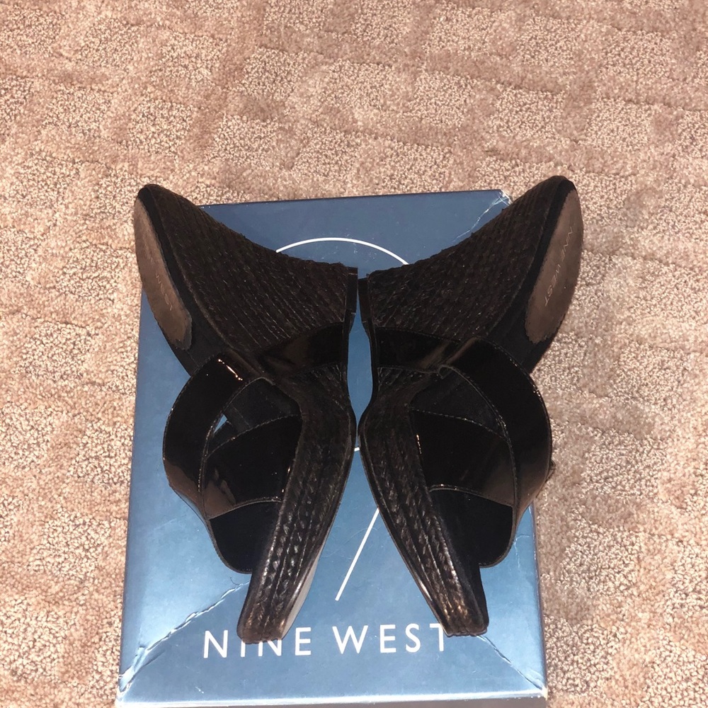 Nine West patent leather sandals